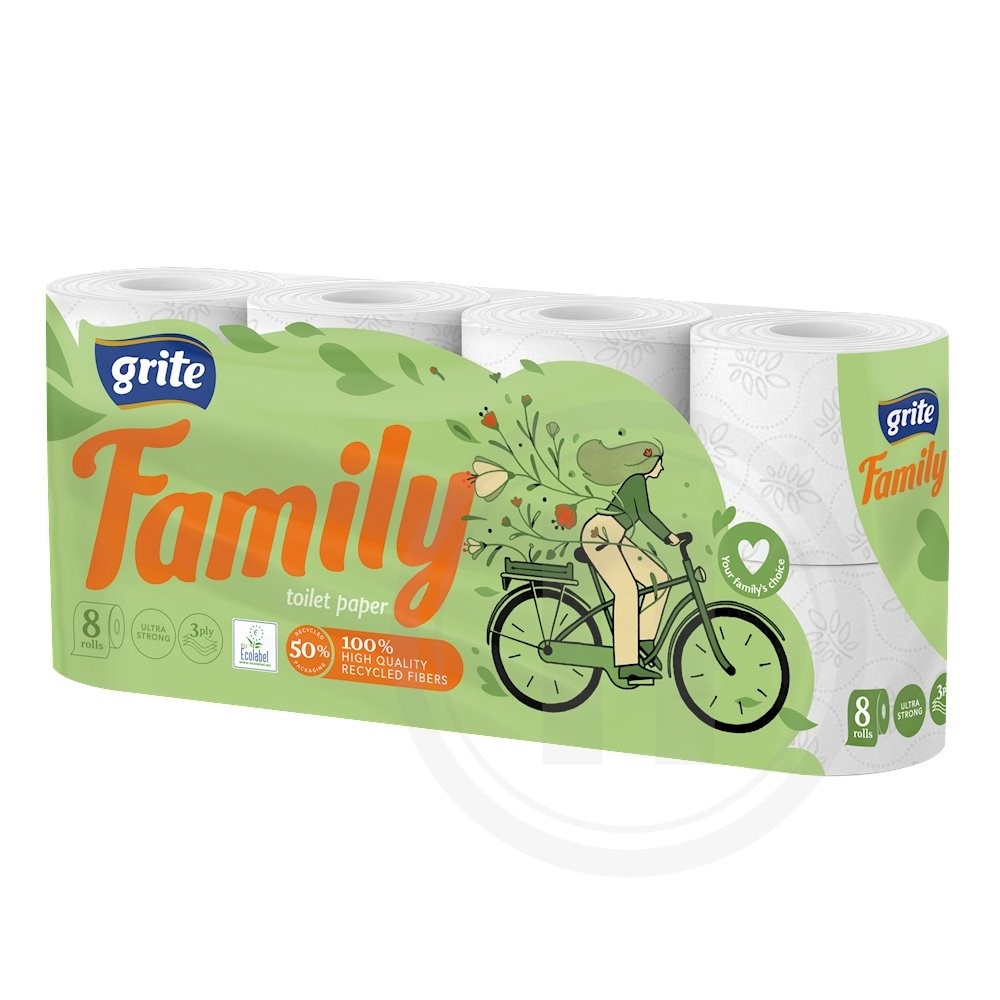 Grite Family Toiletpapir 8 stk