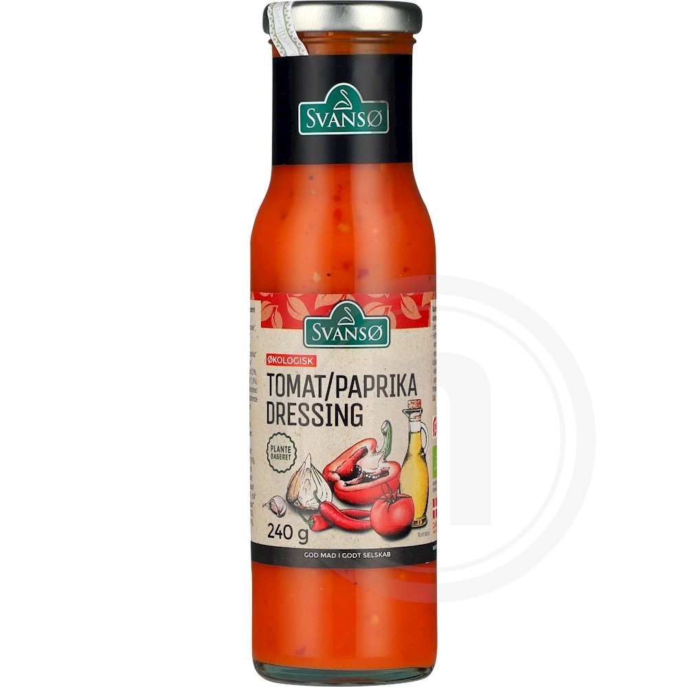 Tomat-paprika dressing øko. fra Svansø – Leveret med nemlig.com