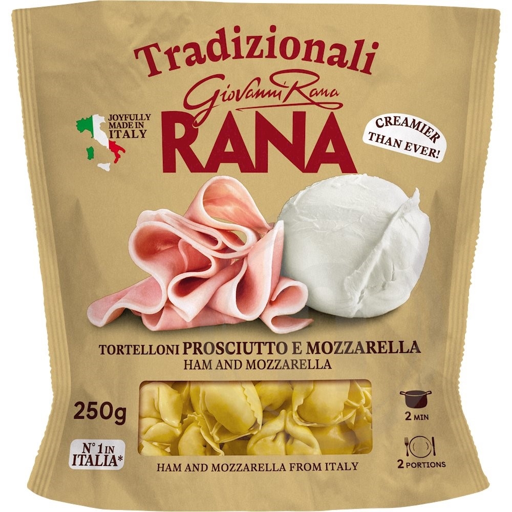 Tortelloni m. skinke (frisk)
