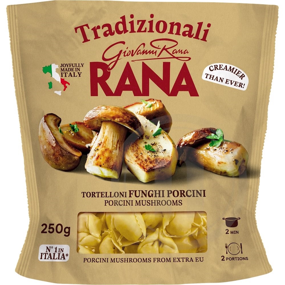 Rana Tortelloni med Svampe