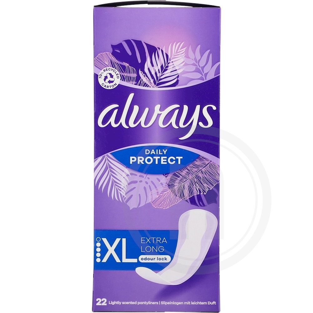 Always Dailies Trusseindlæg ekstra lang 22 stk