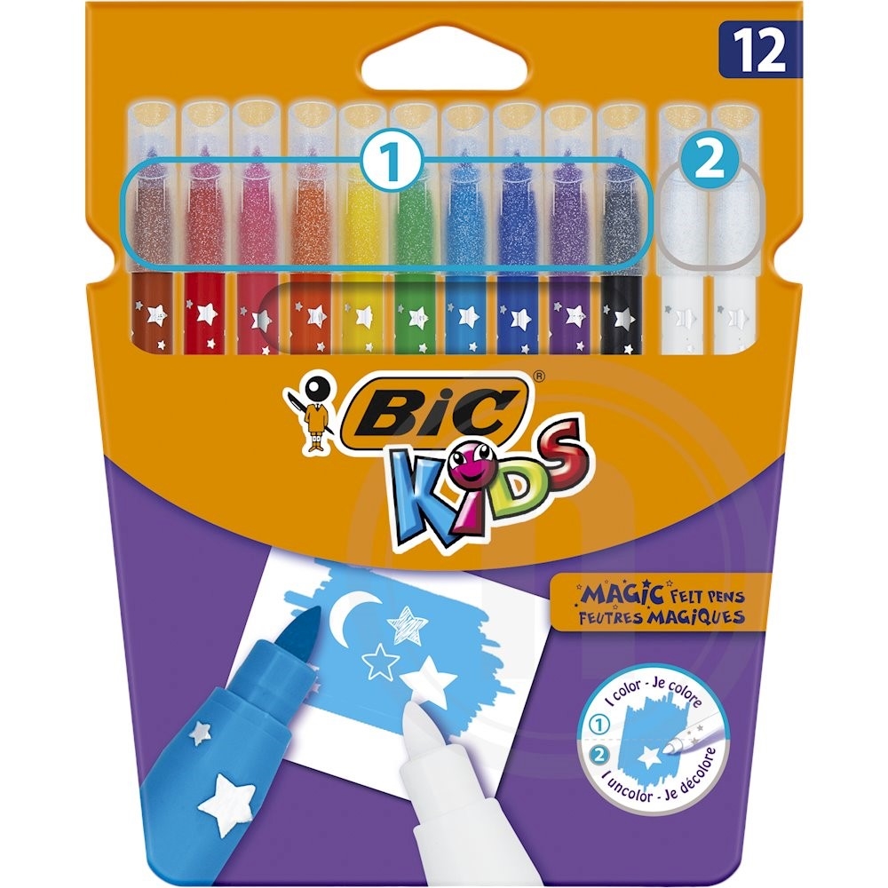 BIC Kids Trylletusser Assorterede Farver 12 stk