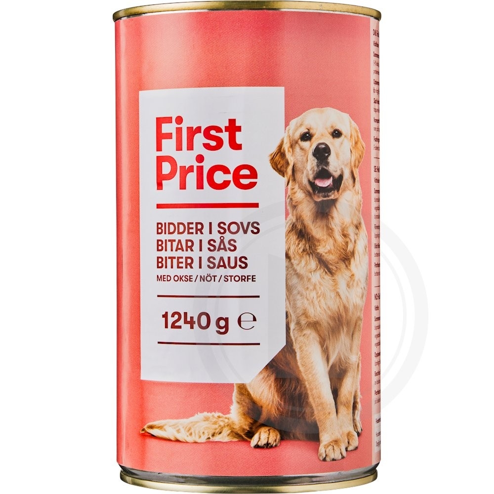 First Price Vådfoder med Oksekød til Voksen Hund