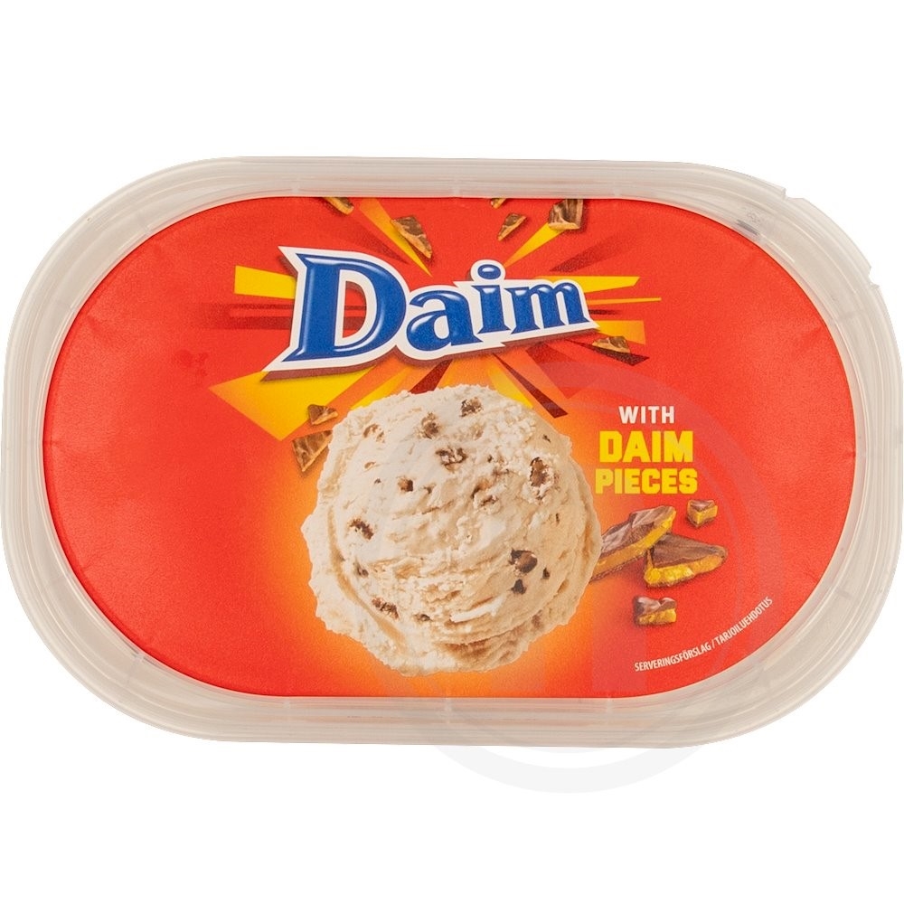Daim Vaniljeis med daim stykker
