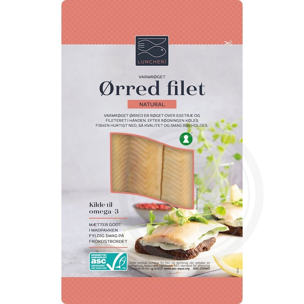 Varmrøget ørred filet