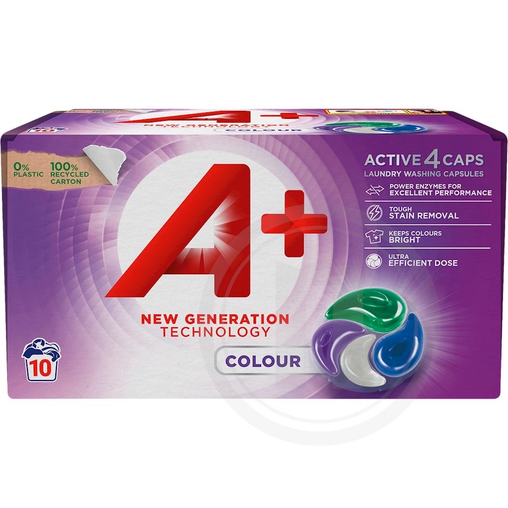 Active4 Vaskekapsler Kulørt Vask 10 stk