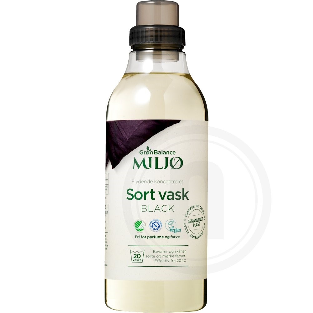 Vaskemiddel t. sort tøj
