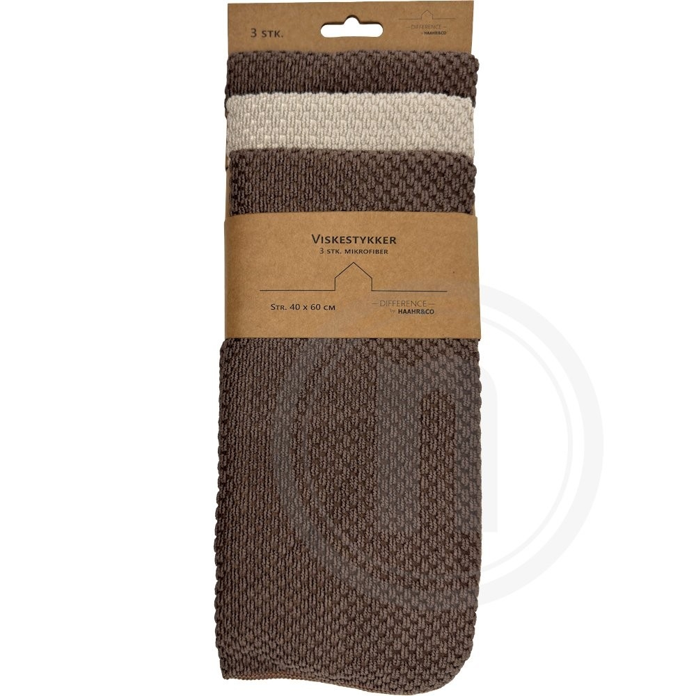 Viskestykker Mokka og Beige Mikrofiber