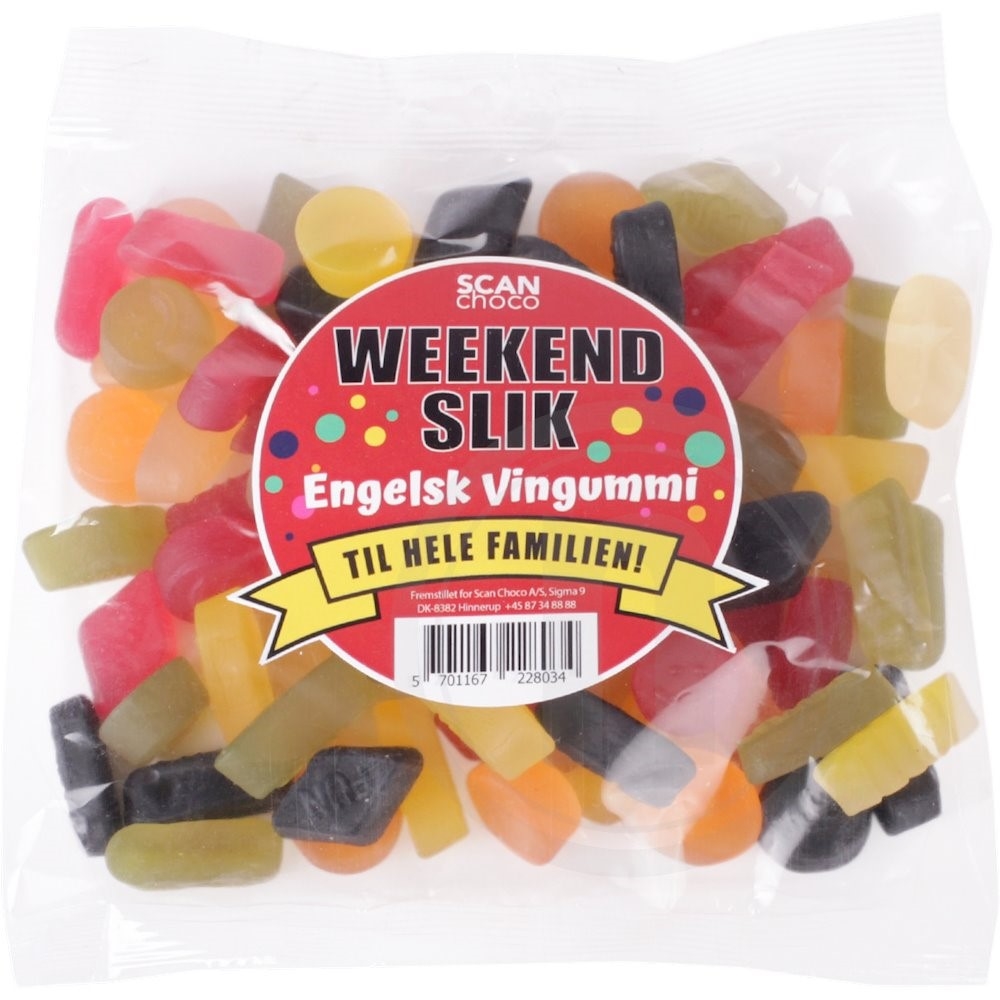 Scan Choco Weekend Slik Engelsk Vingummi