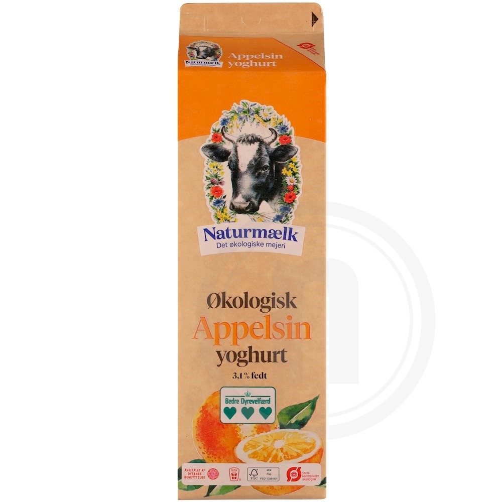 Naturmælk Yoghurt med appelsin økologisk