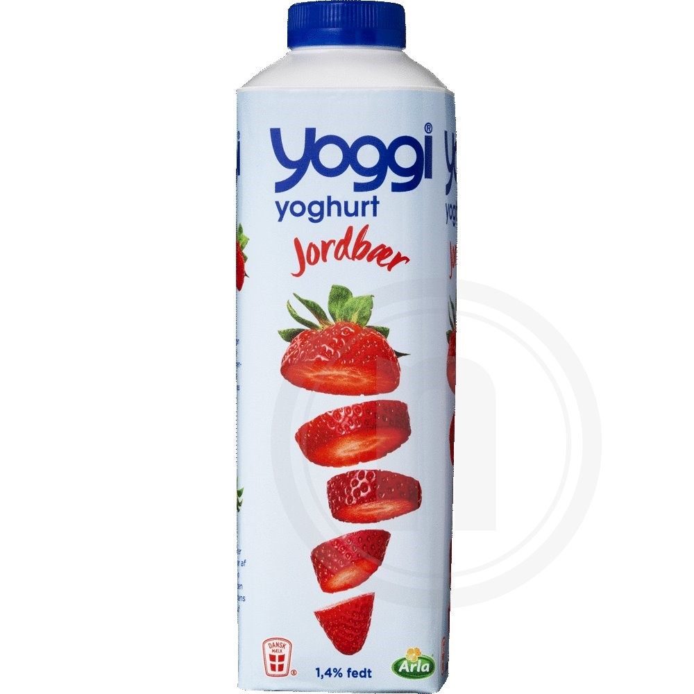 Yoghurt m. jordbær