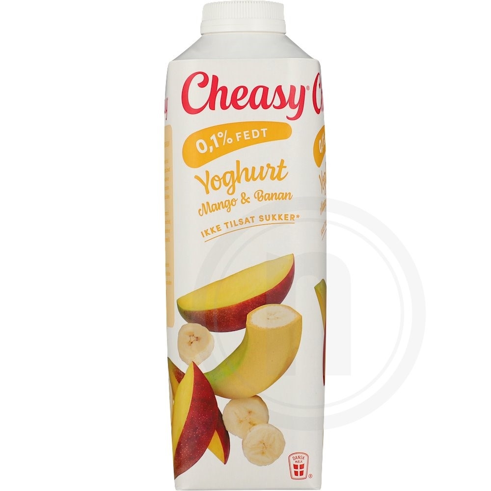 Yoghurt m. mango og banan 0,1%