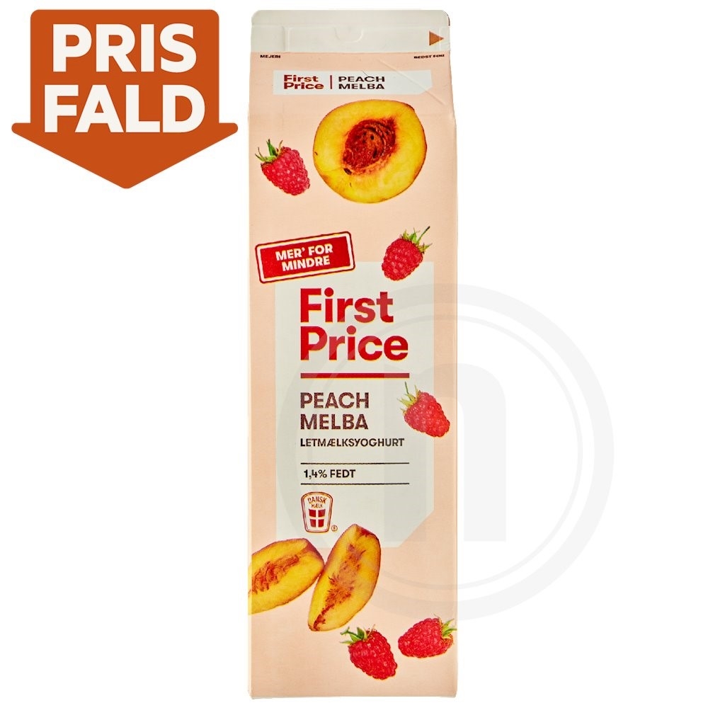 Yoghurt m. peach melba 1,4%