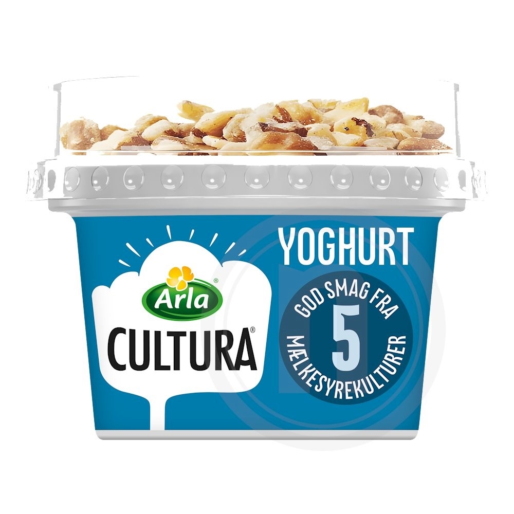 Yoghurt m. tranebær/havreknas